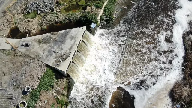 İSKİ'nin arıtma tesisinde korkutan görüntü İSKİ'nin arıtma tesisinde korkutan görüntü