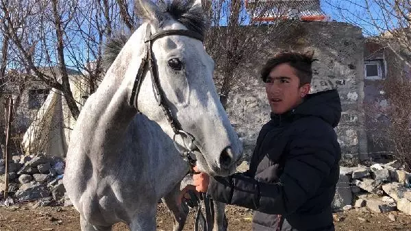 Şampiyon yarış atı Kelebek'e pastalı doğum günü Şampiyon yarış atı Kelebek'e pastalı doğum günü