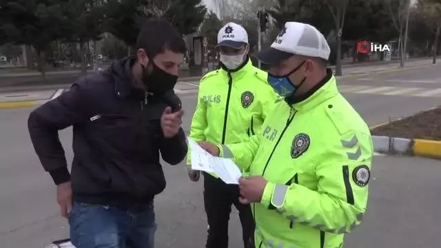 Bisikletle ters yöne girdi ceza yemekten son anda kurtuldu Bisikletle ters yöne girdi ceza yemekten son anda kurtuldu