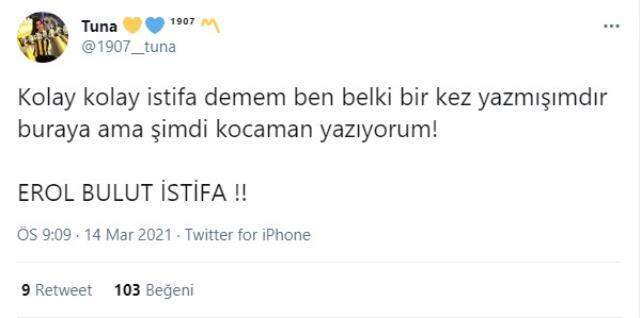 Fenerbahçe taraftarı, sosyal medyada Erol Bulut'u istifaya davet etti