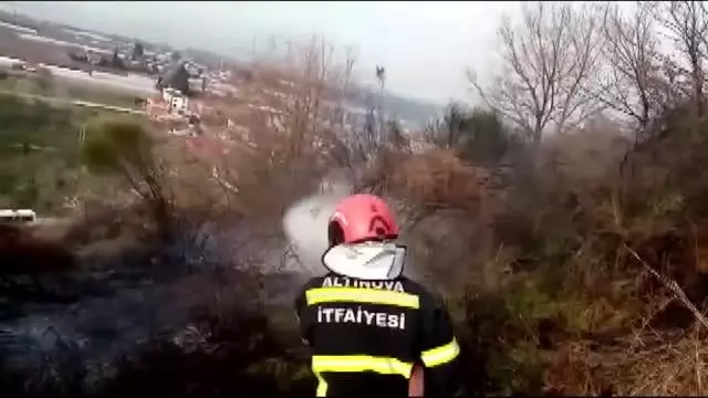 Makilik alanda çıkan yangın söndürüldü Makilik alanda çıkan yangın söndürüldü