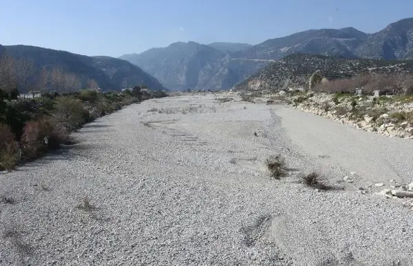 ANTALYA Yeterli yağış olmayınca Demre Çayı tamamen kurudu ANTALYA Yeterli yağış olmayınca Demre Çayı tamamen kurudu