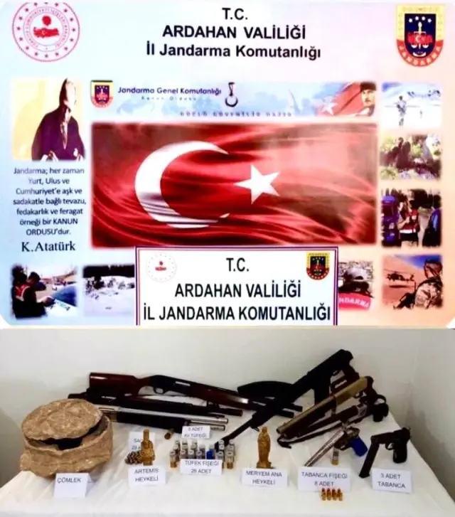 Ardahan'da Meryem Ana ve Artemis heykelleri ele geçirildi