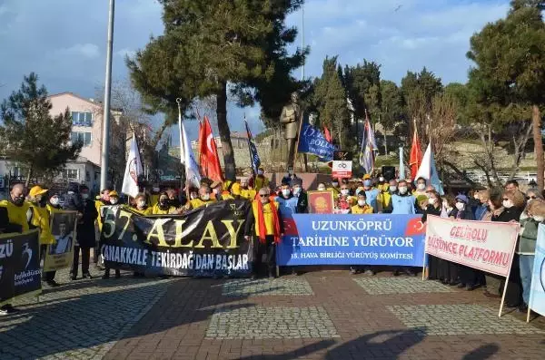 ÇANAKKALE 57'nci Alay Yürüyüş Komitesi Gelibolu'ya ulaştı ÇANAKKALE 57'nci Alay Yürüyüş Komitesi Gelibolu'ya ulaştı