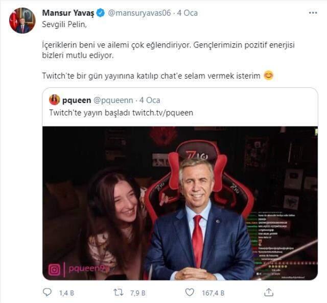 Mansur Yavaş, Twitch yayıncısı Pqueen'nin yayınına konuk oluyor! Mansur Yavaş, Twitch yayıncısı Pqueen'nin yayınına konuk oluyor!