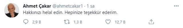 Ahmet Çakar'ın paylaşımı sosyal medyada gündem oldu! Tecrübeli yorumcu helallik istedi