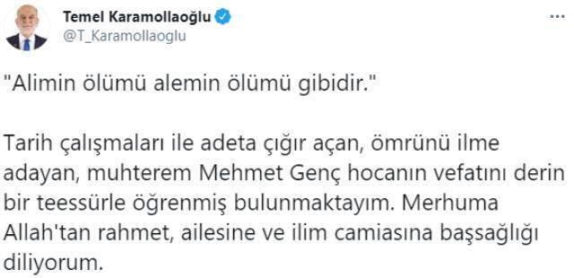 Tarihçi Mehmet Genç, 87 yaşında hayatını kaybetti
