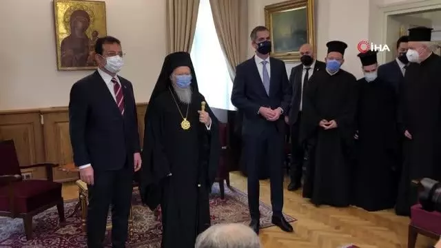 Atina Belediye Başkanı Bakoyannis ve İBB Başkanı İmamoğlu, Fener Rum Patrikhanesi'ni ziyaret etti Atina Belediye Başkanı Bakoyannis ve İBB Başkanı İmamoğlu, Fener Rum Patrikhanesi'ni ziyaret etti