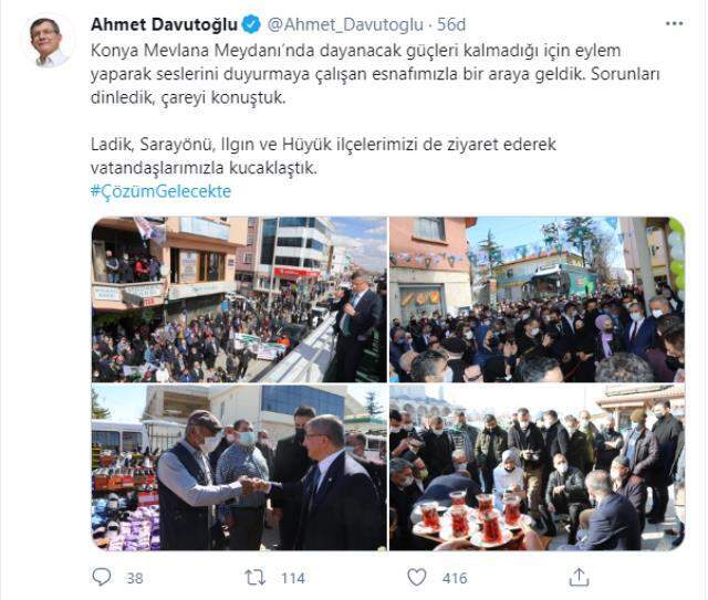 Davutoğlu'ndan AK Parti'nin kalesinde miting gibi esnaf ziyareti