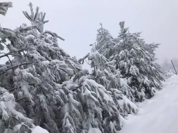Demirci'de ulaşıma kar engeli Demirci'de ulaşıma kar engeli