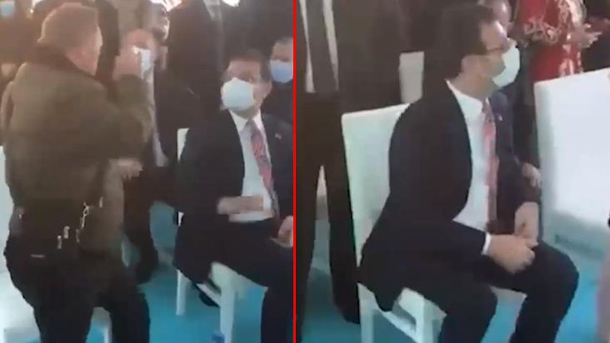 Edirnekapı'nın ardından Ekrem İmamoğlu'na bir protesto daha! Korumaları devreye girdi: Alın bunu alın