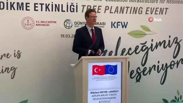 (HATAY)AB Türkiye Delegasyonu fidan dikti (HATAY)AB Türkiye Delegasyonu fidan dikti