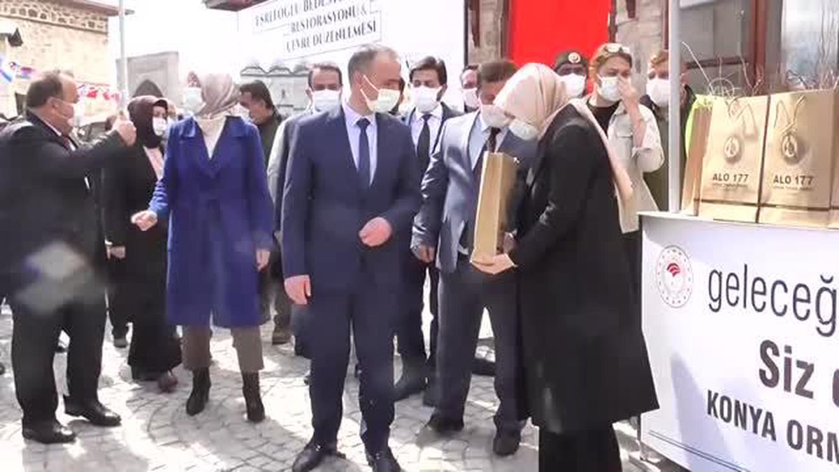 Konya'nın 4 ilçesinde 19 bin fidan dağıtıldı