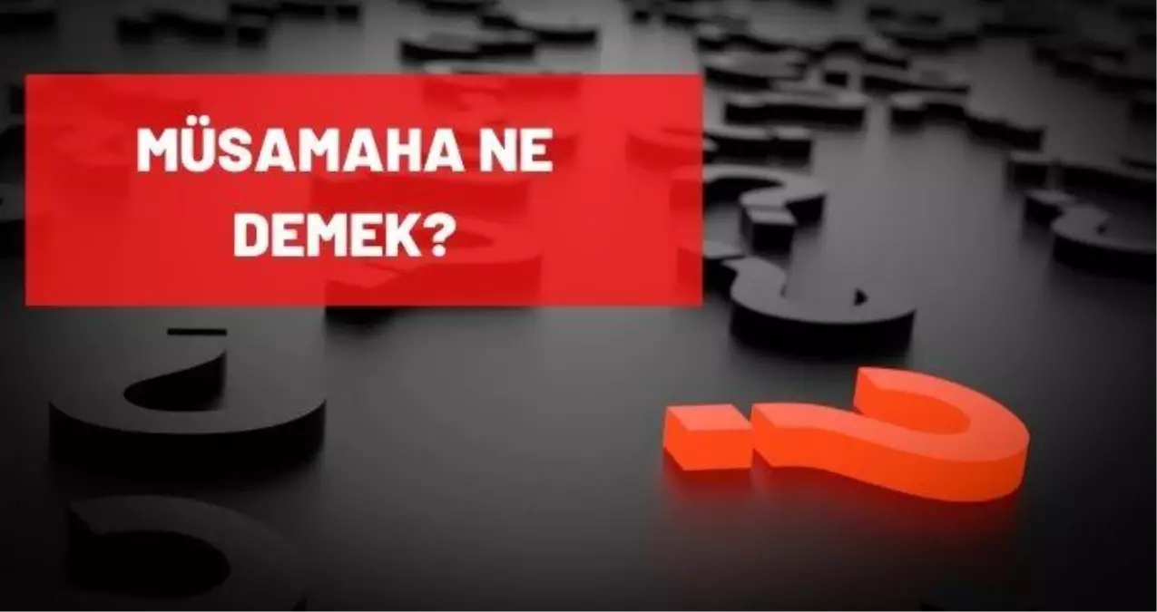 Müsamaha ne demek? Müsamaha nedir?