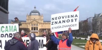 Hırvatistan'da Kovid-19 önlemlerine karşı gösteri düzenlendi