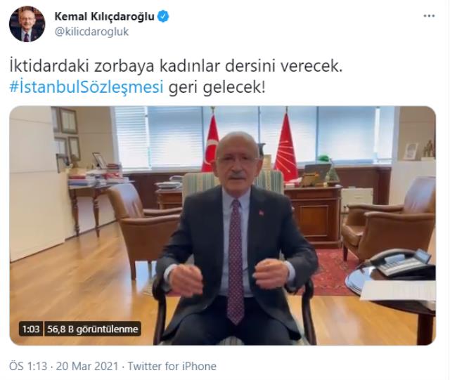 İstanbul Sözleşmesi feshedildi! Kılıçdaroğlu'ndan hükümete zehir zemberek sözler