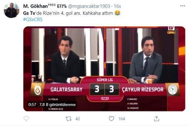 Rize attı, GS TV spikeri kendinden geçti! Gole verdiği reaksiyon sosyal medyada olay oldu