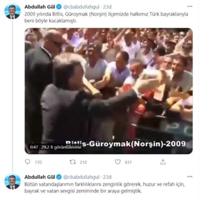 Abdullah Gül, Devlet Bahçeli'nin sert açıklaması sonrası sessizliğini bozdu
