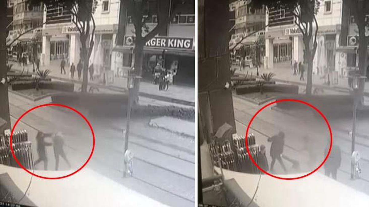 Öfkeli adam yerden aldığı şişeyle birlikte yürüdüğü genci öldüresiye dövdü