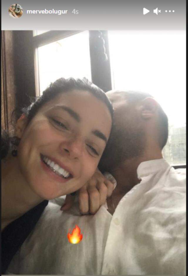Merve Boluğur'dan yeni sevgilisiyle sarmaş dolaş poz