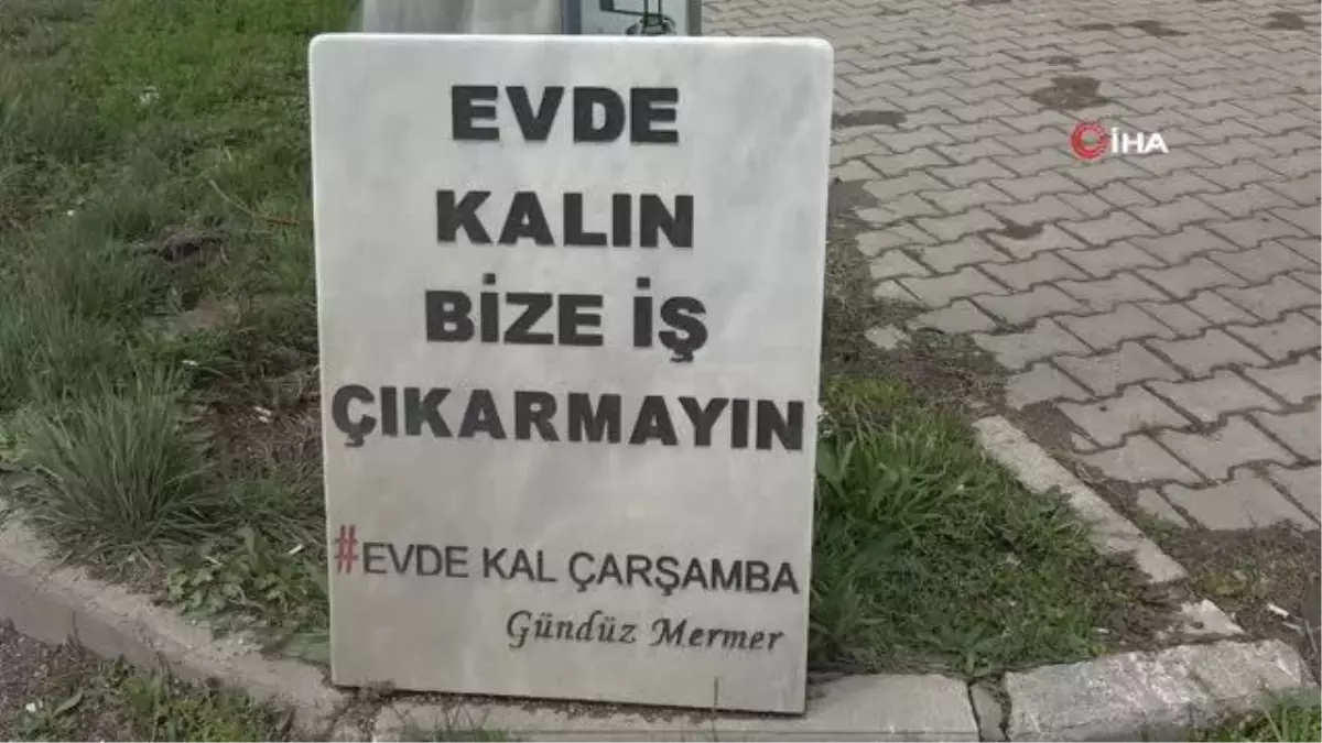 Artan vakalardan sonra mezar taşı ile tekrar çağrı yaptı: 'Evde Kalın, Bize İş Çıkarmayın'