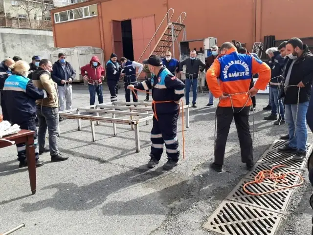 Bağcılar'da BAĞKUT ve YARKUR'dan 'Arama Kurtarma' eğitimi