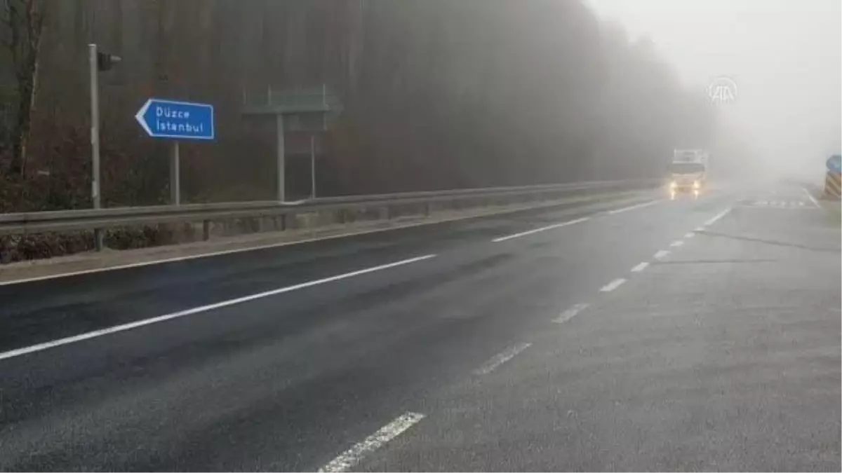 Bolu Dağı'nda sis ve yağmur etkili oluyor