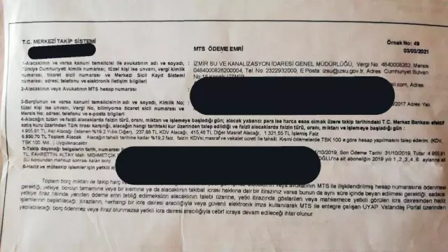 İZSU'dan 4 yaşındaki çocuğa icra takibi iddiası İZSU'dan 4 yaşındaki çocuğa icra takibi iddiası