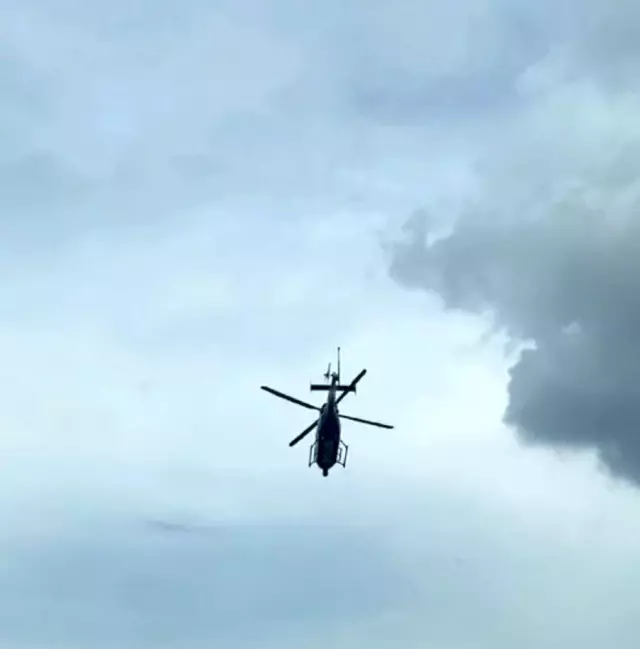 Polis helikopterini görüntüleyen sürücüye 315 lira ceza Polis helikopterini görüntüleyen sürücüye 315 lira ceza