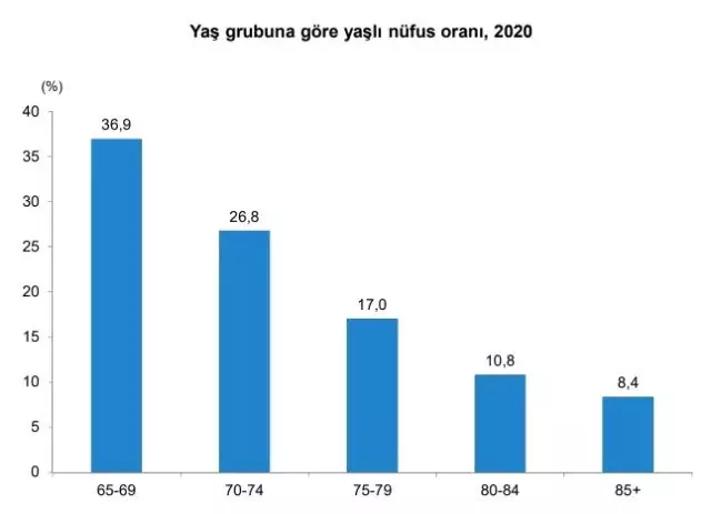 Türkiye'de yaşlı nüfus 10 yılda yüzde 49,3 arttı Türkiye'de yaşlı nüfus 10 yılda yüzde 49,3 arttı