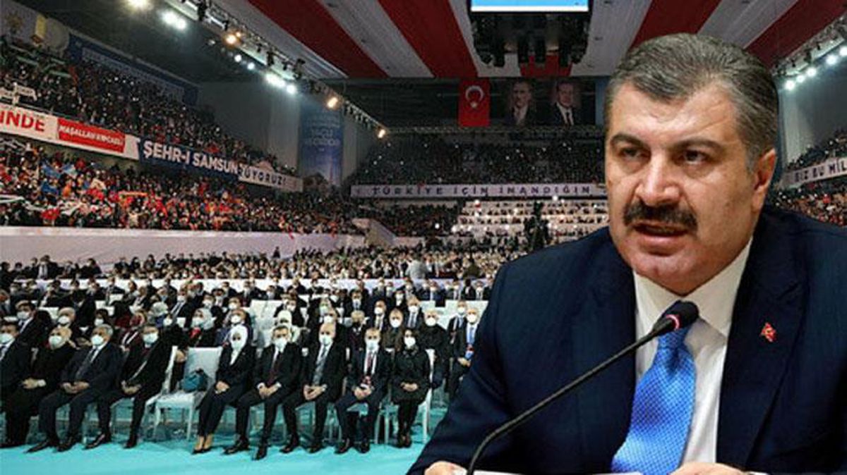 AK Parti kongresinde görünmeyen Bakan Koca ortaya çıktı