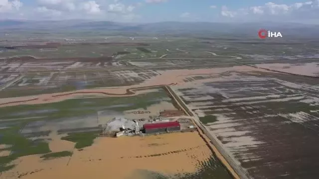 Tarım arazileri ve hayvan çiftlikleri su altında kaldı Tarım arazileri ve hayvan çiftlikleri su altında kaldı
