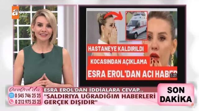 Tehdit edilen Esra Erol suikaste mi uğradı? Canlı yayında her şeyi anlattı