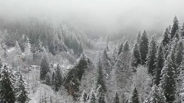 Trabzon'un yüksek kesimleri beyaza büründü