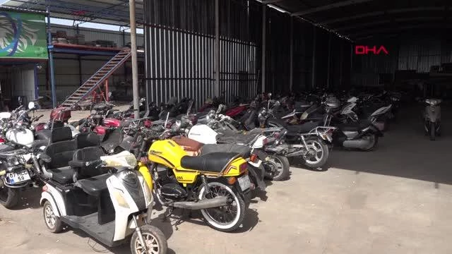 ANTALYA Hurda motosikletler, geri dönüşümle değerleniyor