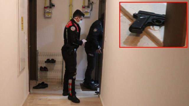 Barışmak için gittiği kız arkadaşı kapıyı açmayınca silahla kendini vurdu