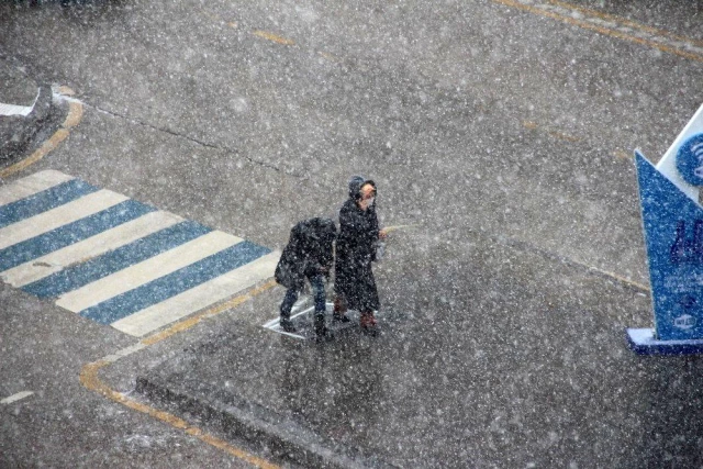 Erzurum'da şiddetli kar yağışı etkili oluyor