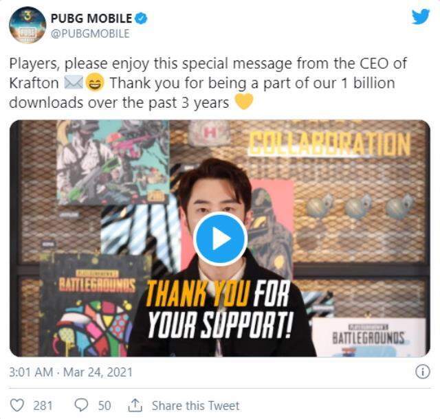 PUBG Mobile dünya çapında 1 milyar indirmeye ulaştı