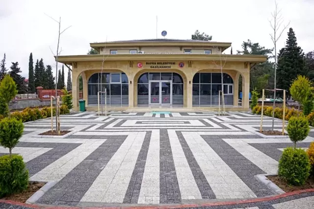 Yeni gasilhanenin çevre düzenlemesi tamam