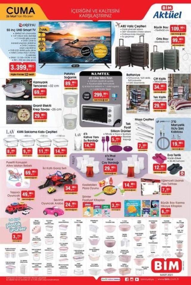 26 MART BİM AKTÜEL ÜRÜNLER KATALOĞU | 26 Mart BİM kataloğu detayları...