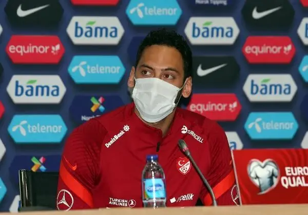 Hakan Çalhanoğlu: 'Norveç maçı) 'İnşallah yarın ülkemize galibiyetle döneriz'