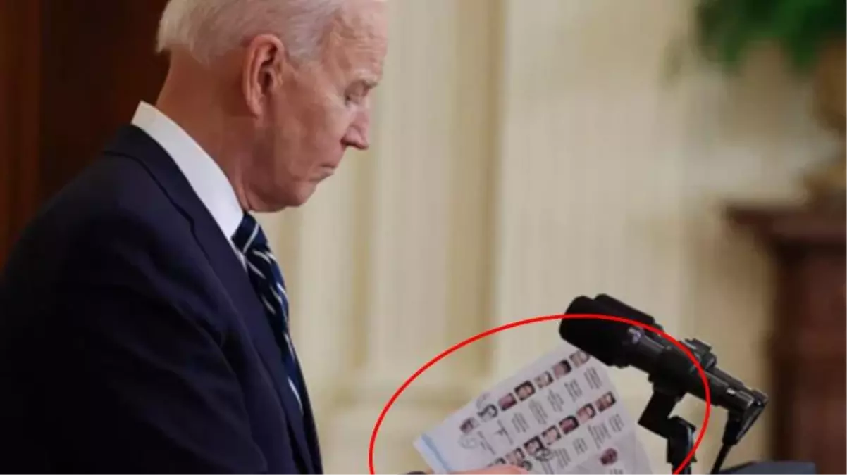 Joe Biden'ın Türkiye ile ilgili açıklamalarda bulunduğu basın toplantısına önündeki liste damga vurdu