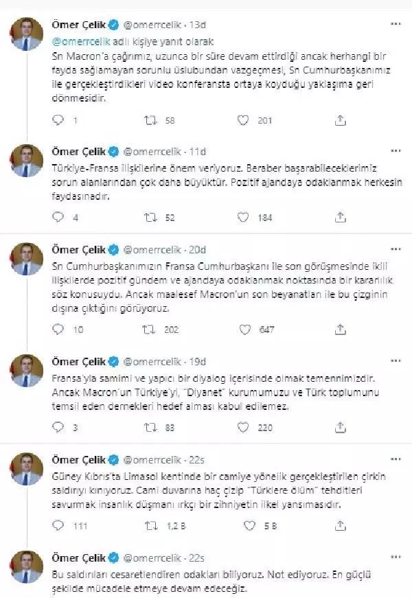 AK Parti'li Çelik: Macron'un Diyanet'i hedef alması kabul edilemez AK Parti'li Çelik: Macron'un Diyanet'i hedef alması kabul edilemez