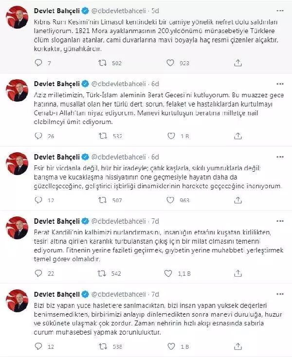 MHP Genel Başkanı Bahçeli'den Güney Kıbrıs Rum Yönetimi'nde camiye yönelik saldırıya tepki Açıklaması MHP Genel Başkanı Bahçeli'den Güney Kıbrıs Rum Yönetimi'nde camiye yönelik saldırıya tepki Açıklaması