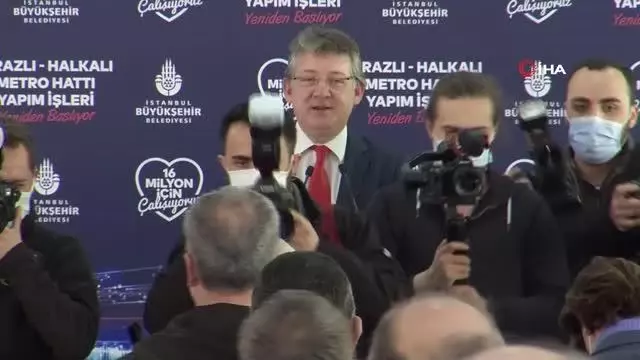 CHP lideri Kemal Kılıçdaroğlu, Kirazlı-Halkalı Metro Hattı inşaat alanındaki törene katıldı CHP lideri Kemal Kılıçdaroğlu, Kirazlı-Halkalı Metro Hattı inşaat alanındaki törene katıldı