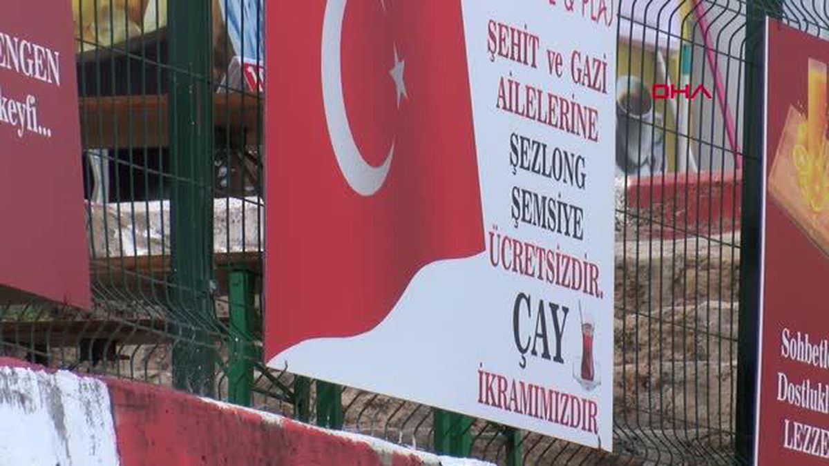ANTALYA Bu plajda şehit yakınları ve gazilere her şey ücretsiz