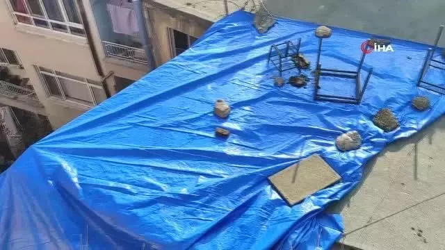Heyelan bölgesine zemin etüdü yapılıyor...Cadde esnafı dükkanlarını açmak istiyor