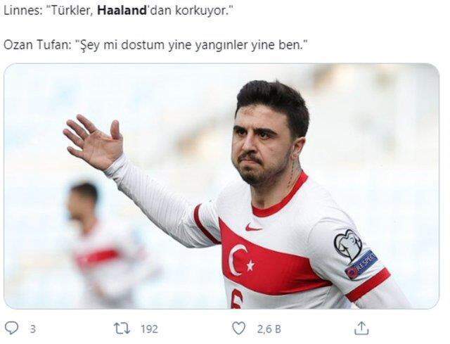 Norveç'in yıldızı Haaland'ın Türkiye karşısındaki performansı sosyal medyada alay konusu oldu