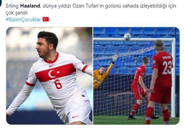 Norveç'in yıldızı Haaland'ın Türkiye karşısındaki performansı sosyal medyada alay konusu oldu