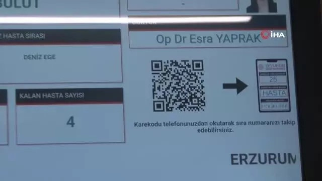 Poliklinik önlerindeki sıra tarih oluyor... Karekod uygulamasıyla hastalar arasındaki sosyal mesafe korunacak